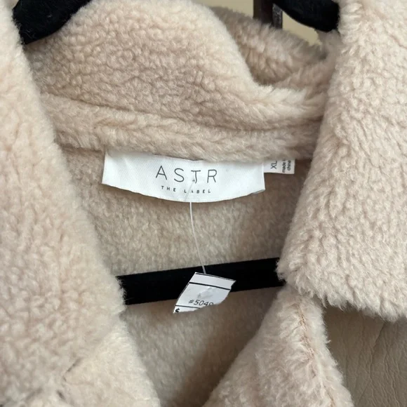 NWT Astr The Label Revolve Francine Faux Leather Shearling Jacket Size XL - Picture 5 of 9